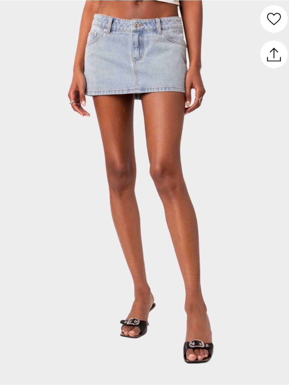 Edikted Light Blue Denim Mini Skirt NWT Size XS
